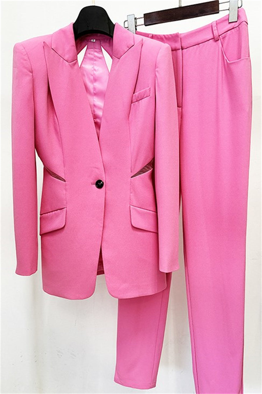 Jayde Slashed Single-Breasted Blazer Set