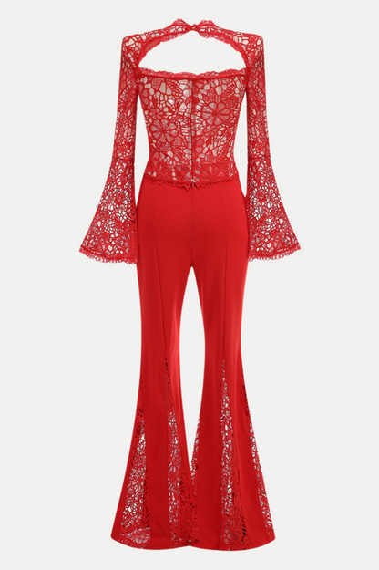 Jeremiah Lace Flared Jumpsuit