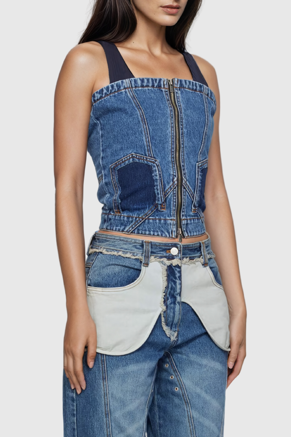 Juna Deconstruct Denim Top