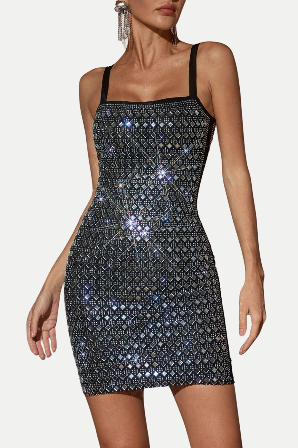 Kanika Rhinestone Embellished Mini Bandage Dress