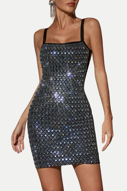 Kanika Rhinestone Embellished Mini Bandage Dress