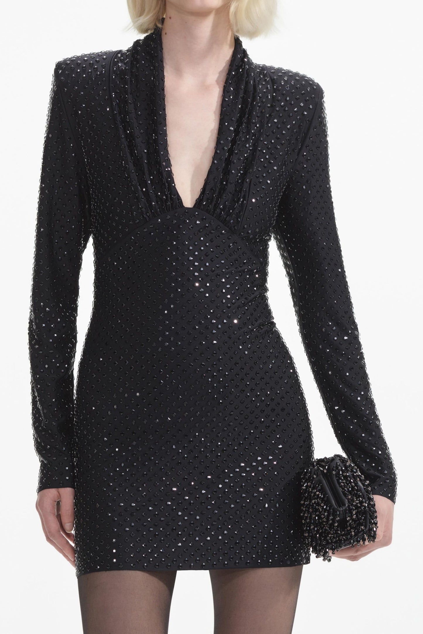 Kawhi Rhinestone Embellished Mini Dress