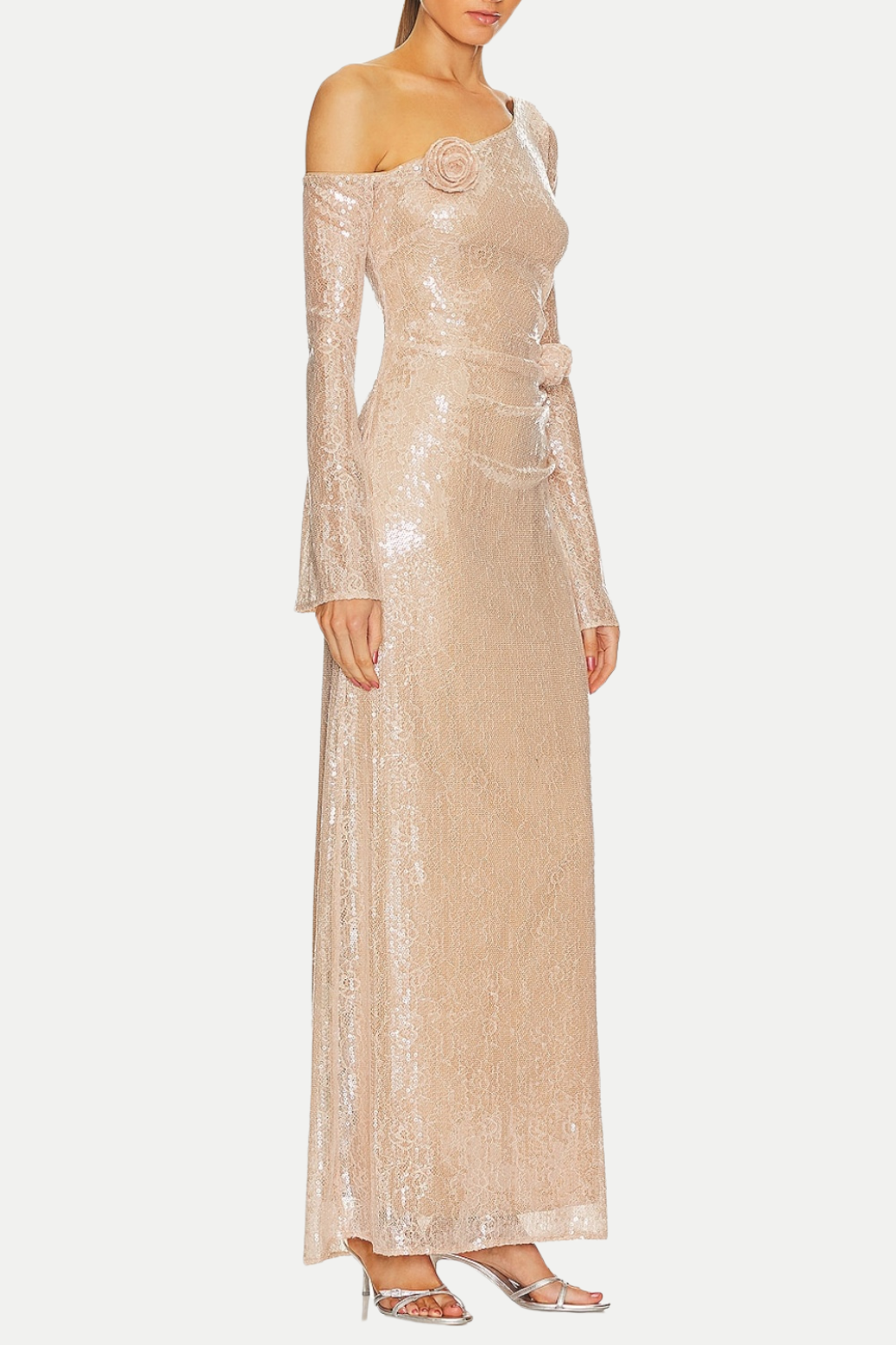 Klucia Flower Seuiqn Off Shoulder Maxi Dress