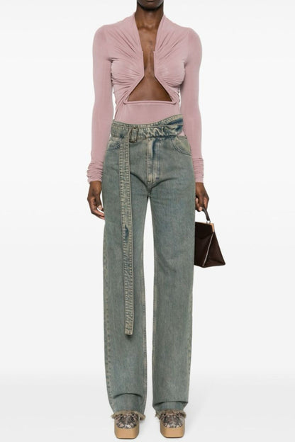 Kohana Cutout Ruch Bodycon Top - Pink