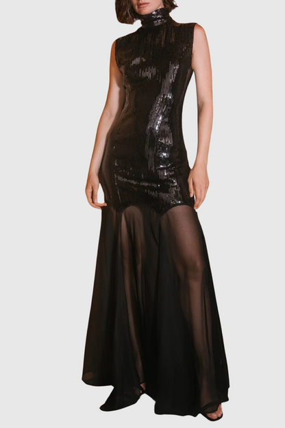 Laurinda Sequin Sleeveless Maxi Dress