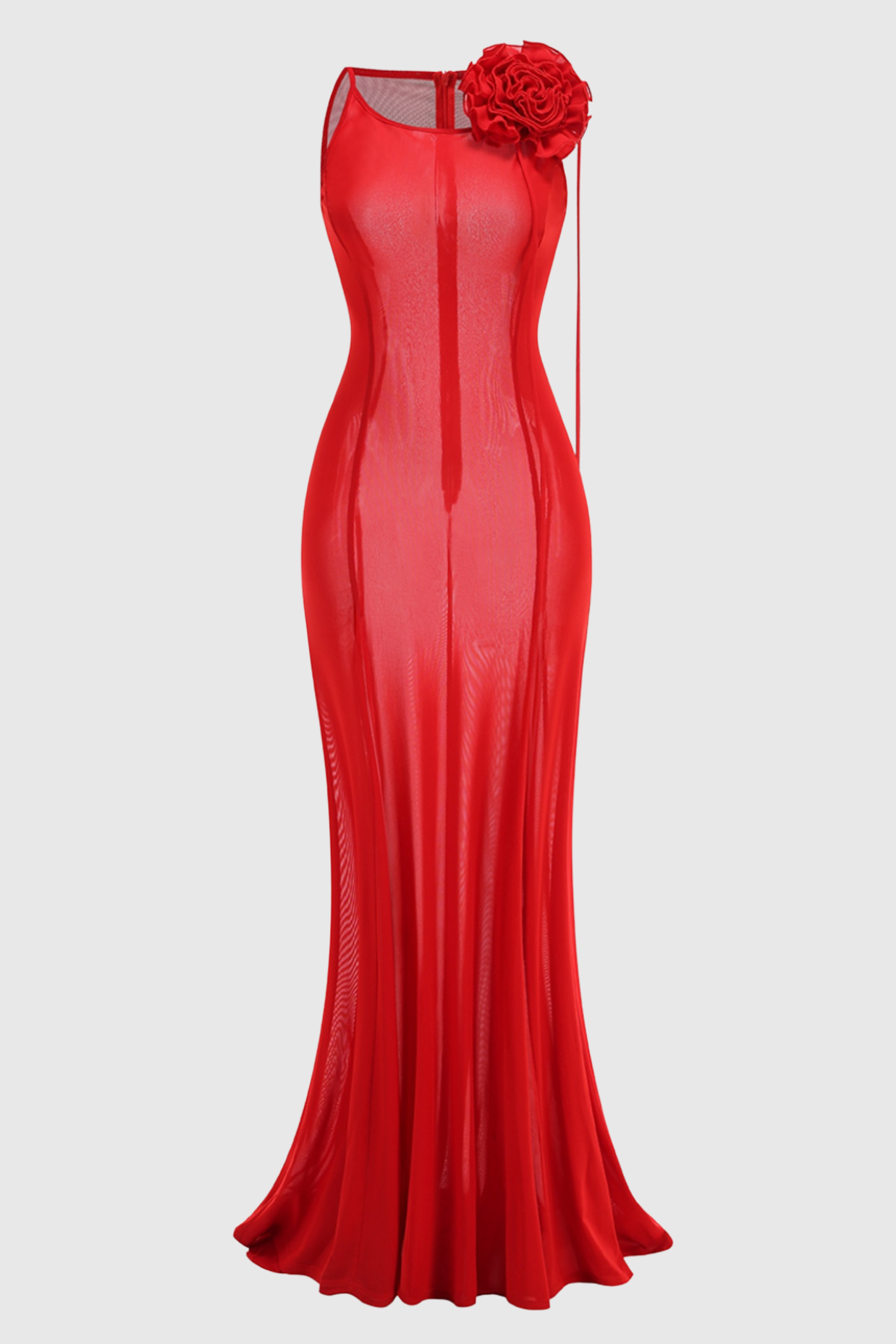 Shaelie Flower Mesh Maxi Dress