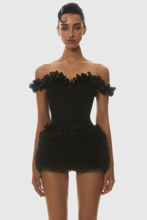 Mackie Off Shoulder Lace Up Corset