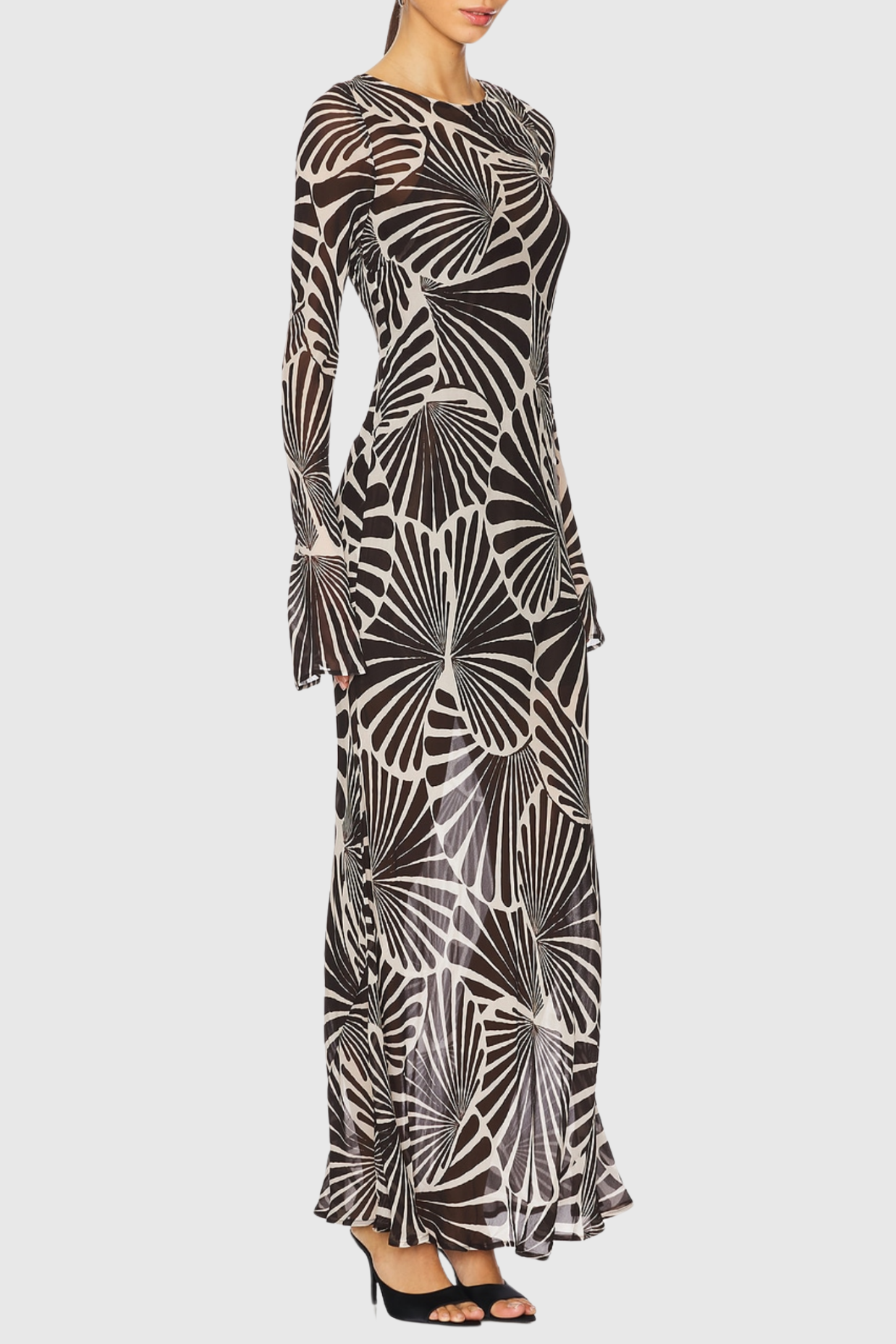 Milada Print Maxi Silk Dress