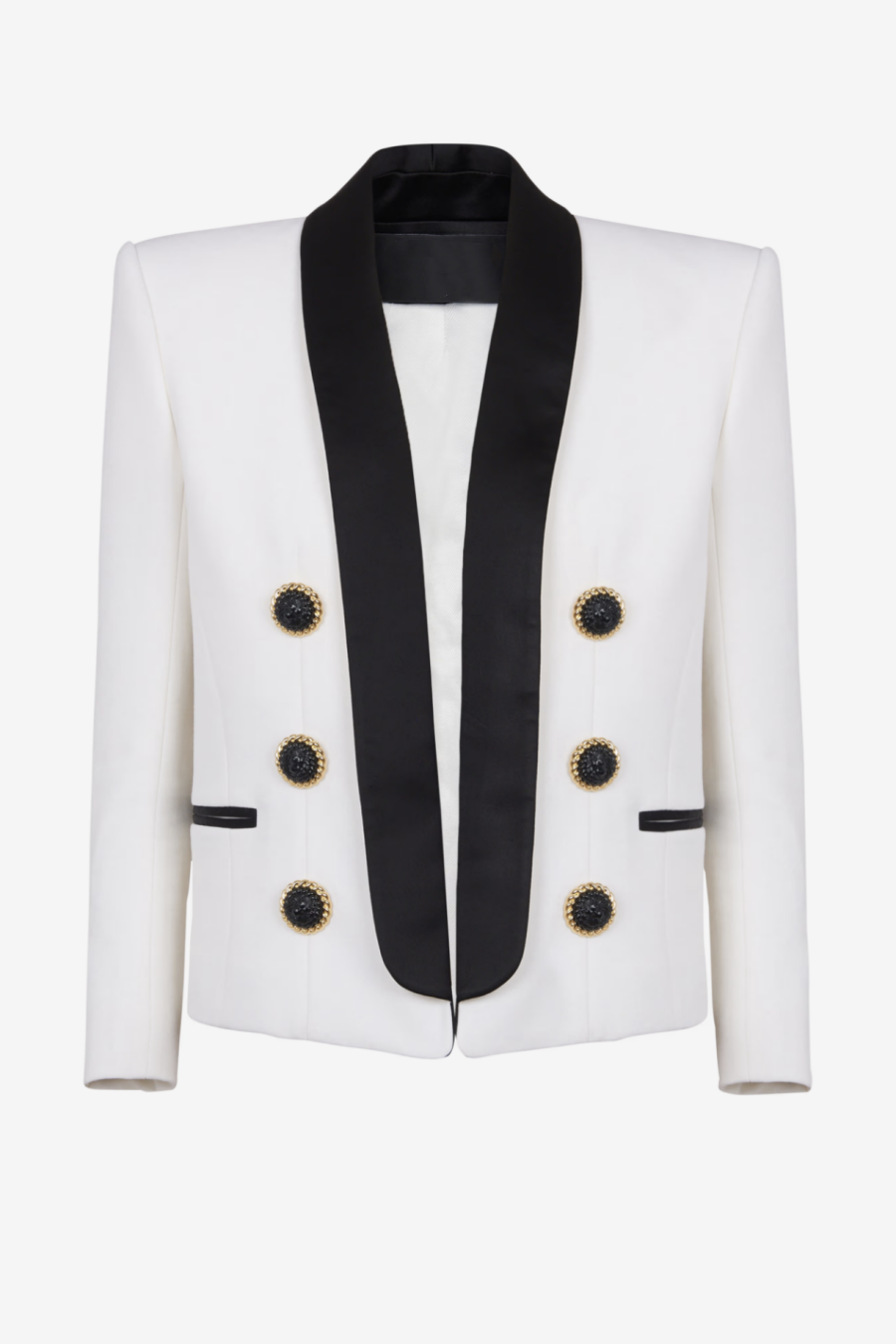 Milea Lapel Open-front Blazer