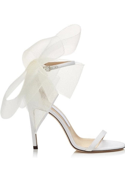 Miranda Bow-embellished Satin Sandals - Black