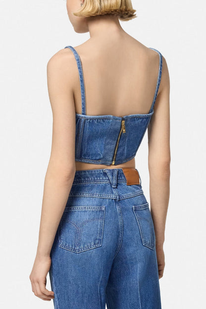 Muriel Denim Corset Top