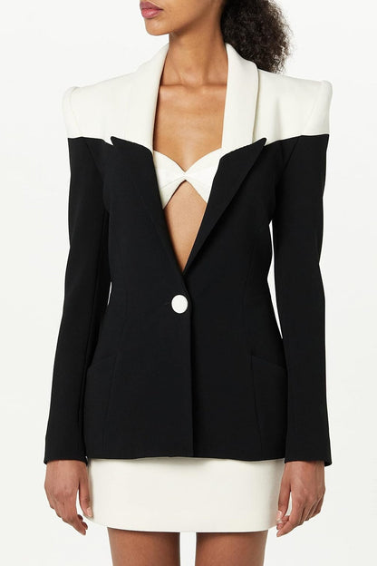 Nerissa Patchwork Blazer Two Piece Set