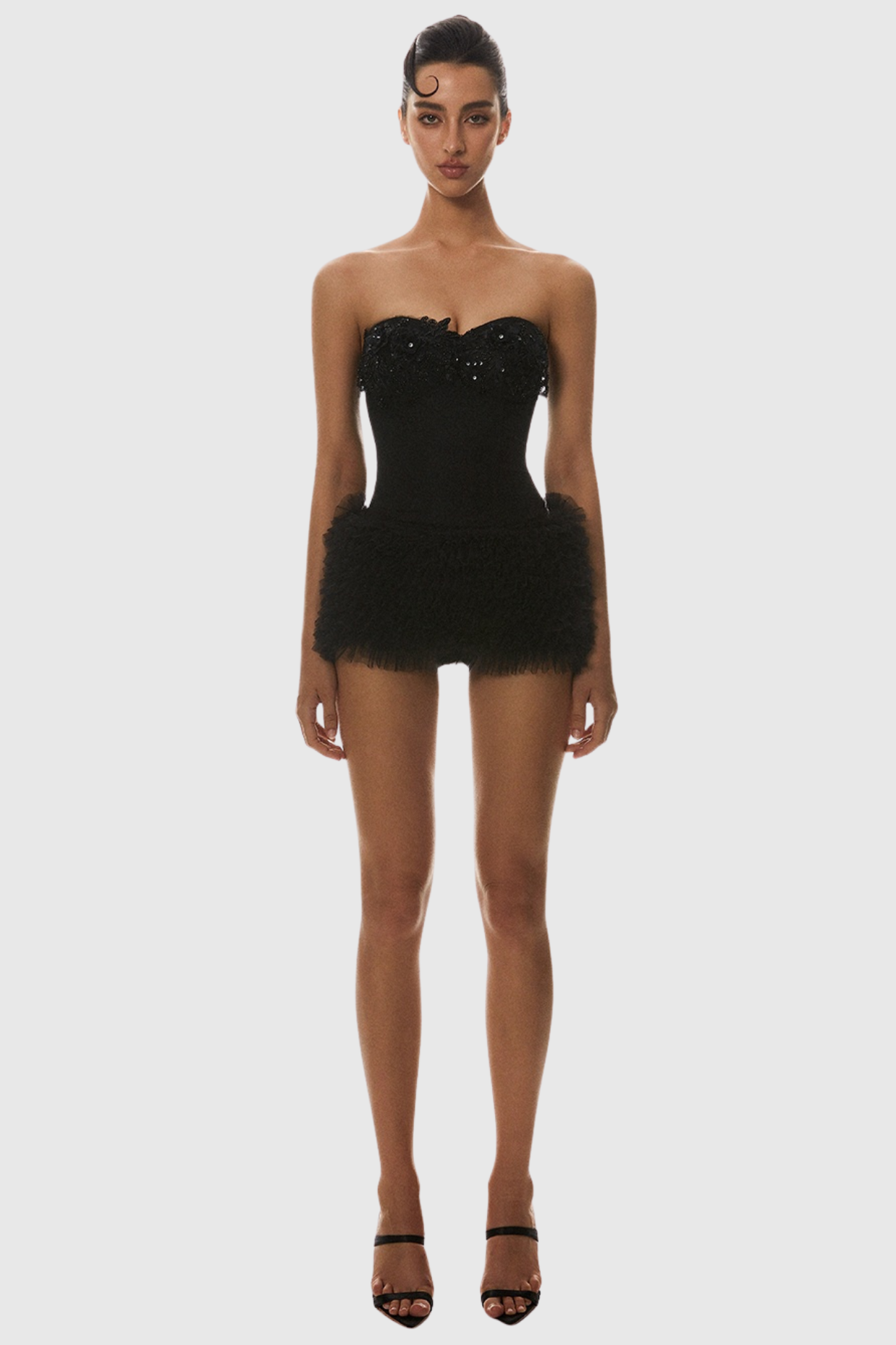 Nketia Sequin Embroidery Strapless Corset