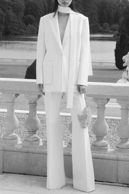 Ophelia Scarf-Detailed Blazer Set