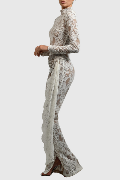 Quineis Lace Jumpsuit - White
