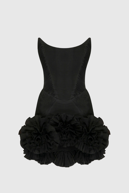 Tatya Flower Strapless Mini Bandage Dress