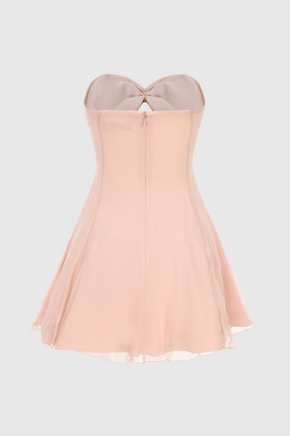 Rerynne Strapless Cutout Mini Dress - Pink