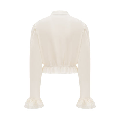 Capucine ruffle gathered top
