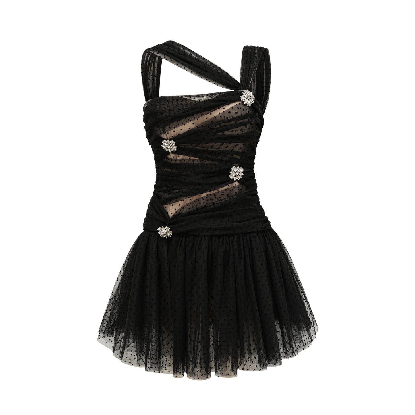 Hameda polka-dot tulle mini dress (US Only)