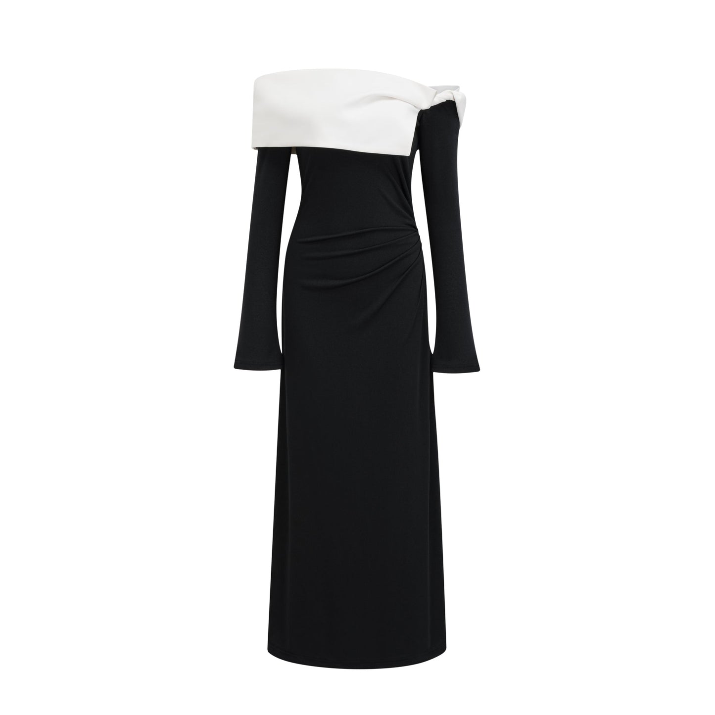 Éliane long-sleeved asymmetric maxi dress (US Only)