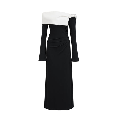 Éliane long-sleeved asymmetric maxi dress (US Only)