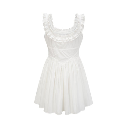 Nyala ruffle-detail mini dress