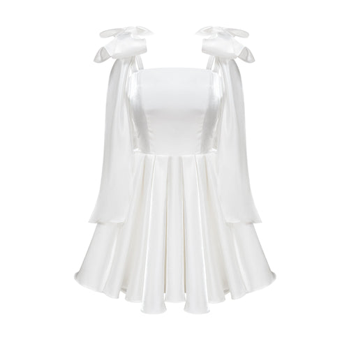 Catiana bow-detail flared dress