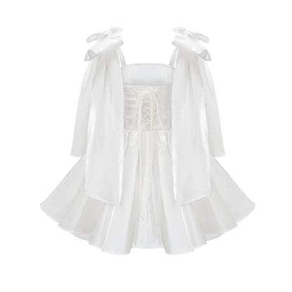 Catiana bow-detail flared dress