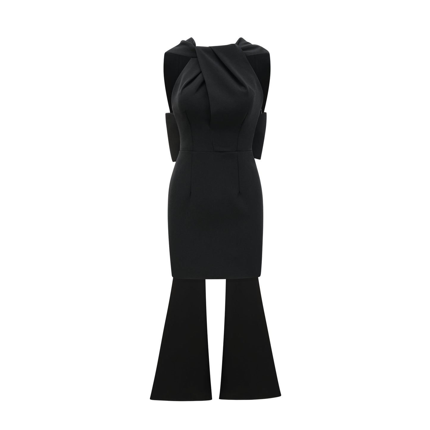 Noémie black oversize-bow mini dress (US Only)