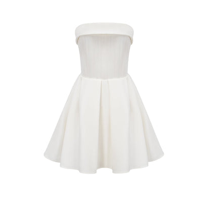 Kyra white off-shoulder flared dress (US Only)