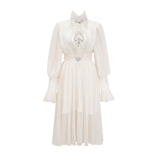 Mirage lace-detail embellished dress