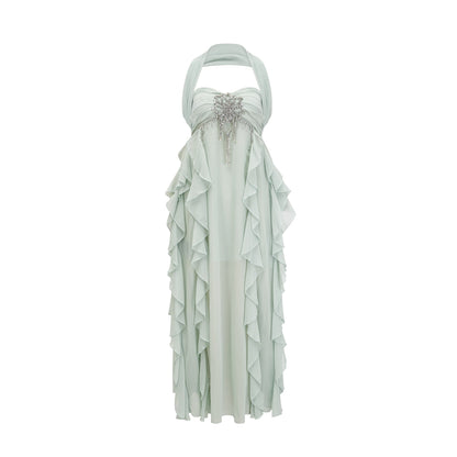 Salilah embellished ruffled midi dress (US Only)