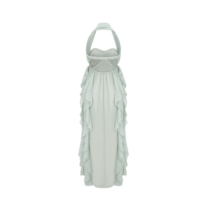 Salilah embellished ruffled midi dress (US Only)