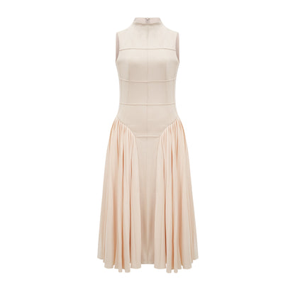 Safiya sleeveless pleated dress