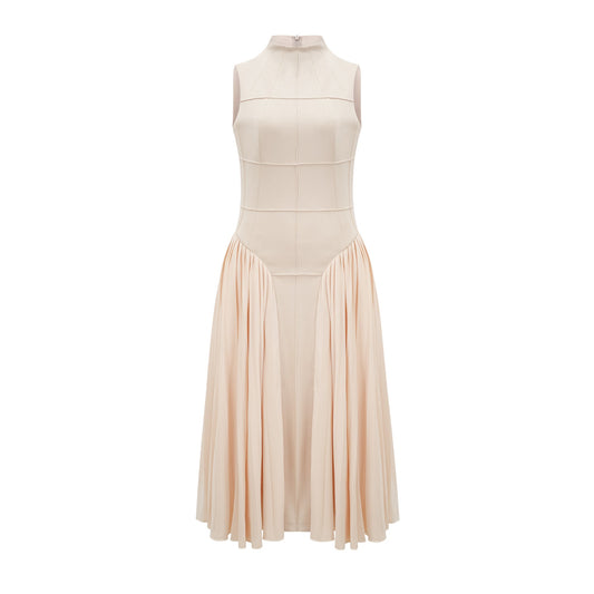 Safiya sleeveless pleated dress