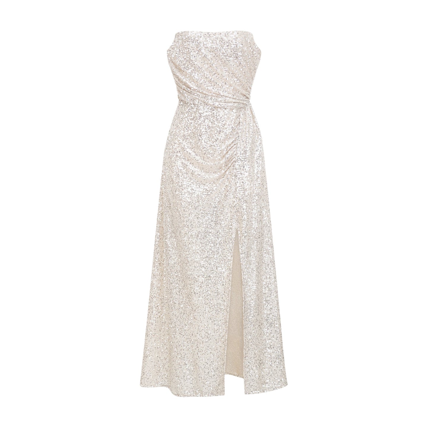Beatrix silver off-shoulder dress