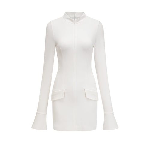 Coline fitted flared cuffs mini dress