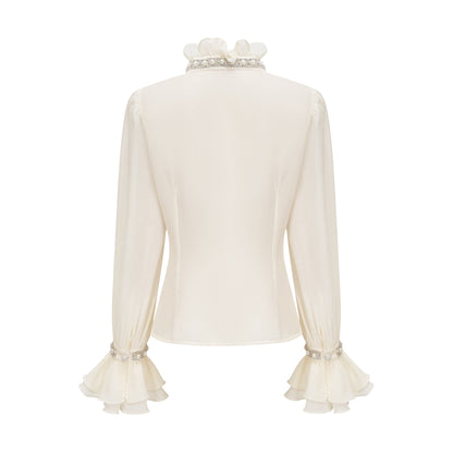 Hélène ruffled embellished shirt