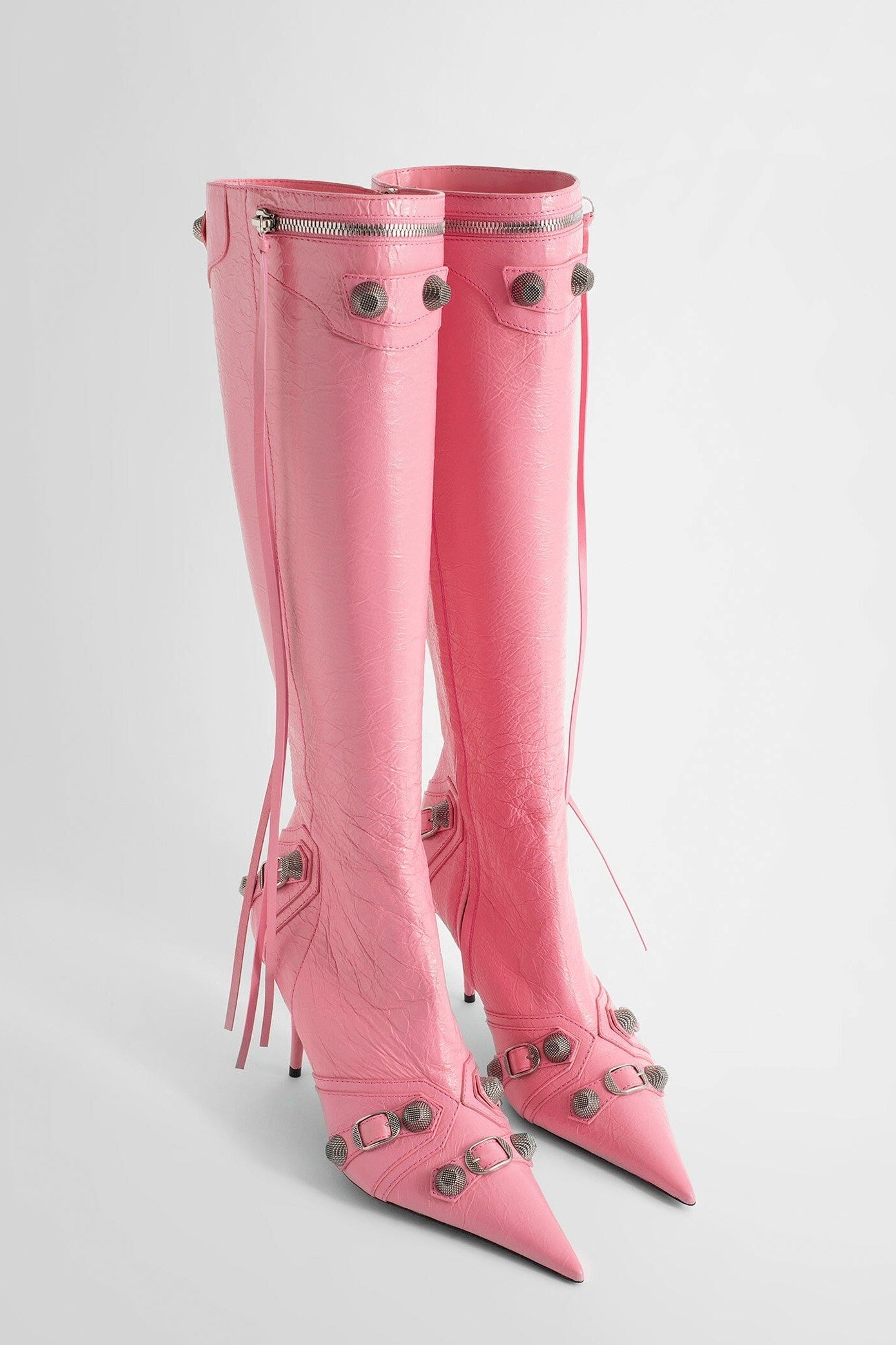 Shilia Zip Knee-high Boots - Pink