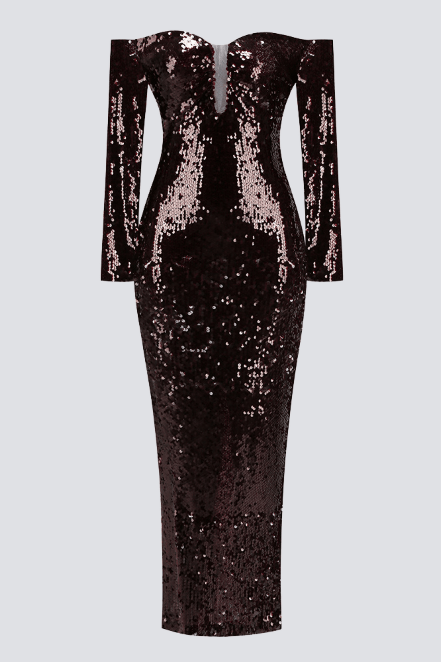 Solvay Sequin Off Shoulder Maxi Dress