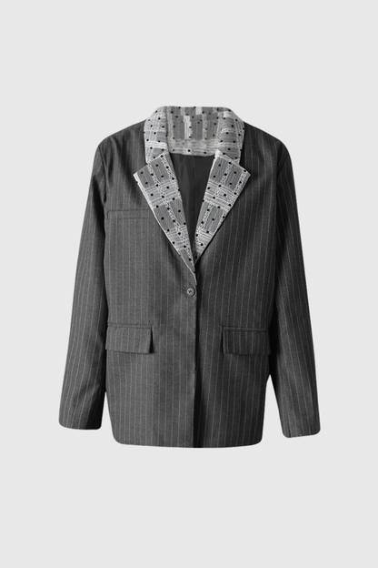 Tavoria Grid Stripe Blazer