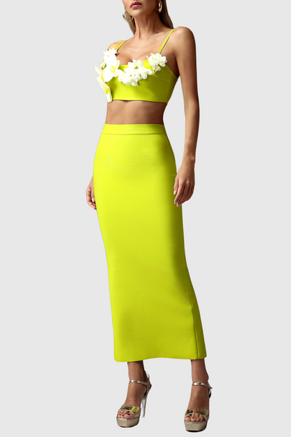 Tayne Butterfly Orchid Bandage Two Piece Set