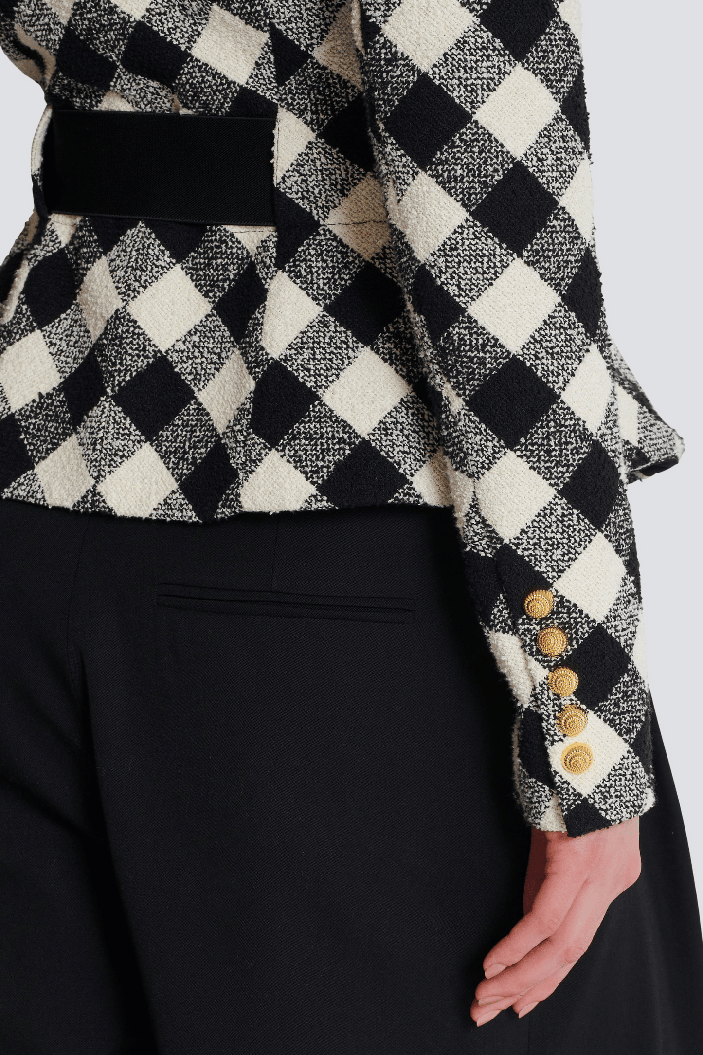 Wyatt Gingham Button Blazer