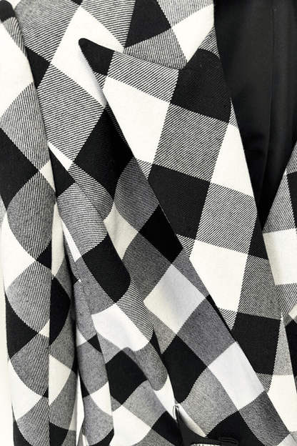 Wyatt Gingham Button Blazer