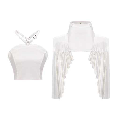 Karina crop top & skirt matching set