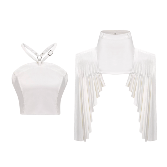 Karina crop top & skirt matching set