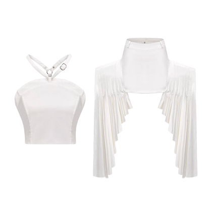Karina crop top & skirt matching set