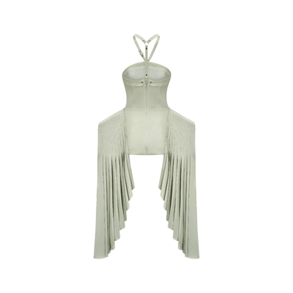 Michel layered-hemline mini dress