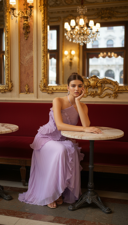 Elegant Sexy A-line Backless Evening Dress 2025