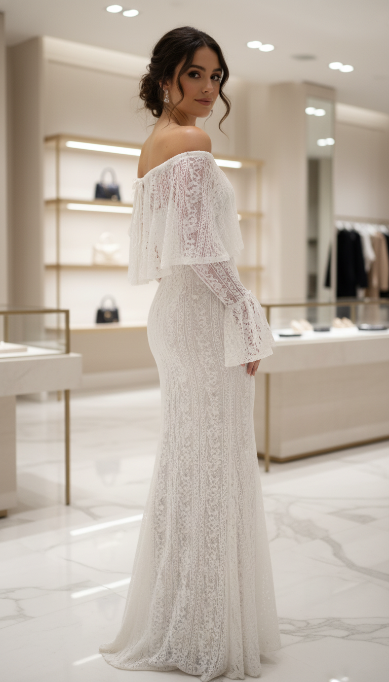 Suninheart White Off The Shoulder Autumn Bodycon Dress 2025